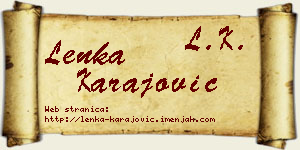 Lenka Karajović vizit kartica